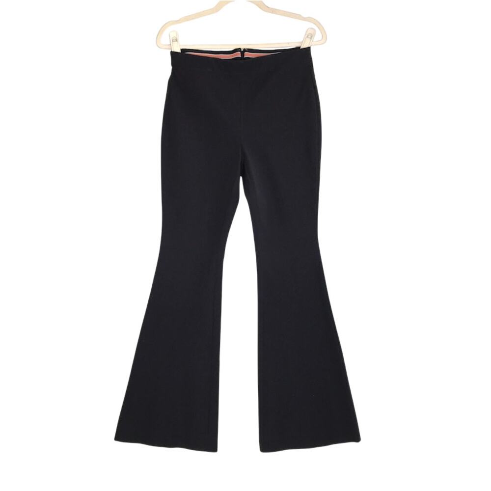 ANTHROPOLOGIE Essential Flare Pant Sz 4 Black Classic Stretch Office Business - Picture 3 of 15